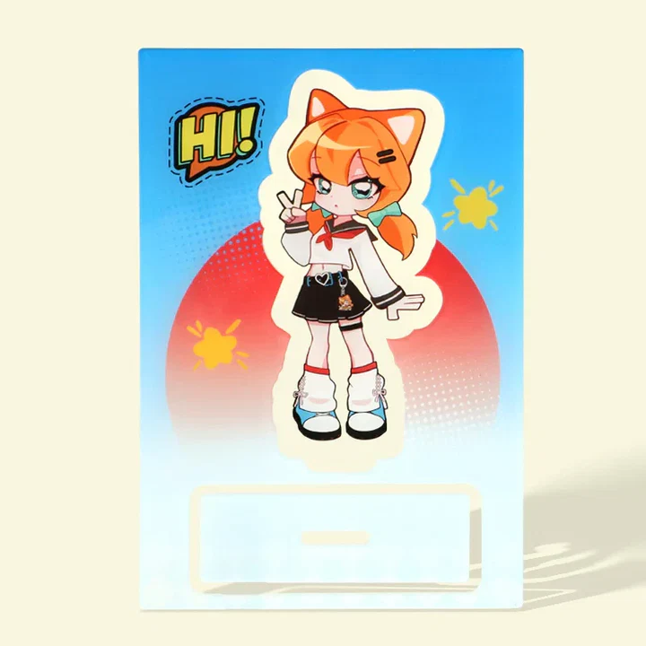 Custom Acrylic Stand with Clear Finish