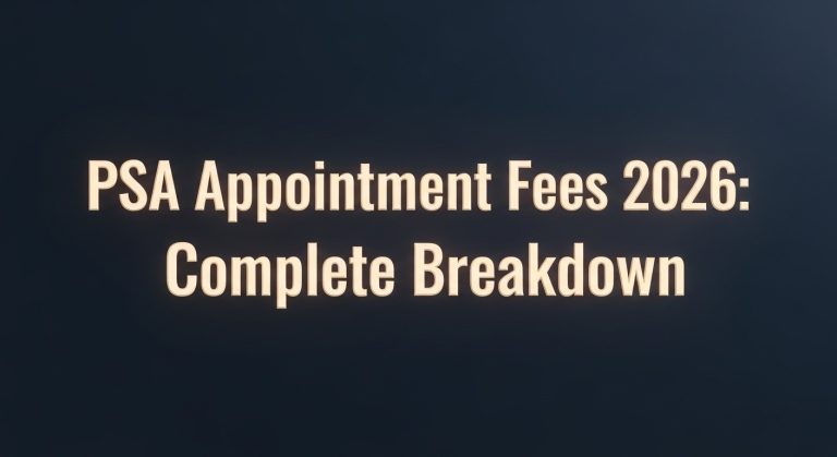 PSA Appointment Fees 2026: Complete Breakdown